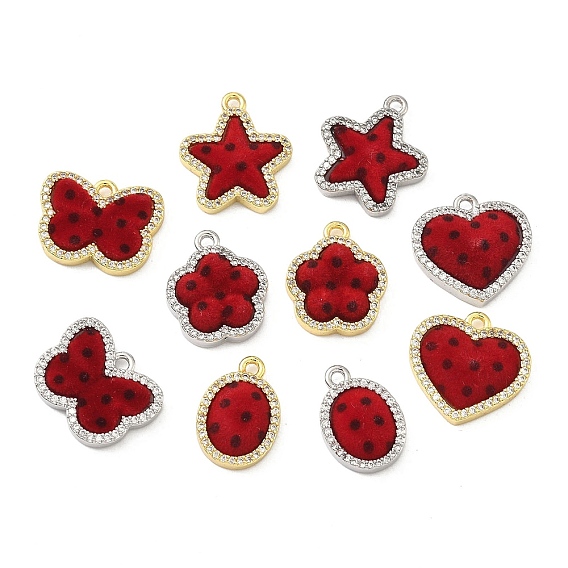 Латунные микро проложить кубического циркония подвески, со смолой и бархатом, долговечный, без кадмия и без свинца, стойки покрытие, настоящий 18k позолоченный/платиновый