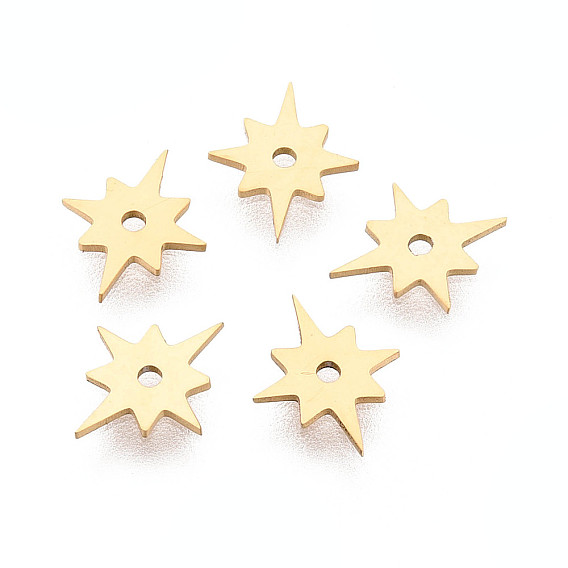 Ионное покрытие (ip) 304 брелоки из нержавеющей стали, звезда