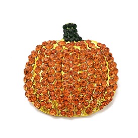 Значки со стразами из сплава на лацкан рюкзака на Хэллоуин, тыква