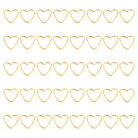 40 шт. 304 соединительные кольца из нержавеющей стали, открытые кольца прыжок, сердце