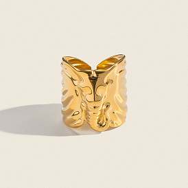 Слон 304 манжета из нержавеющей стали открытые кольца, зеркальная полировка, долговечный, ионное покрытие (ip)