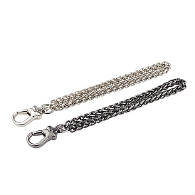 Iron Chain Bag Strap, with Clasp, Replacement Handbag Decoration Bags Straps