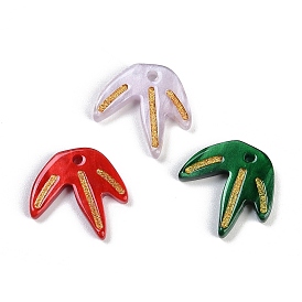 Акриловые подвески, с золотым металлом, инкрустированным, лист