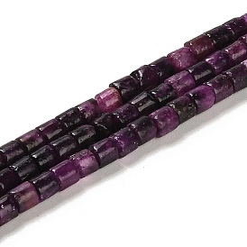 Perles naturelles de perles de lépidolite, colonne