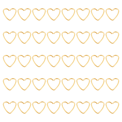 40 шт. 304 соединительные кольца из нержавеющей стали, открытые кольца прыжок, сердце