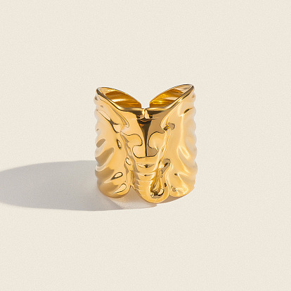 Слон 304 манжета из нержавеющей стали открытые кольца, зеркальная полировка, долговечный, ионное покрытие (ip)