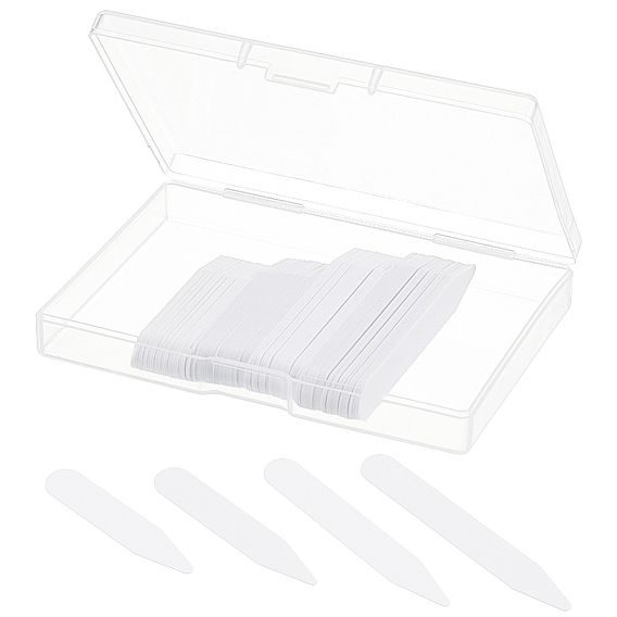 100шт. 4 стили ПВХ-фиксаторов воротника рубашки, формирователь кромок воротника, предотвращающий деформацию