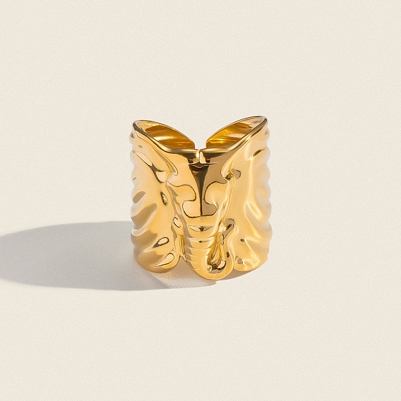 Слон 304 манжета из нержавеющей стали открытые кольца, зеркальная полировка, долговечный, ионное покрытие (ip)