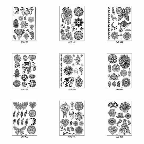 Mandala Pattern Vintage Removable Temporary Water Proof Tattoos Paper Stickers