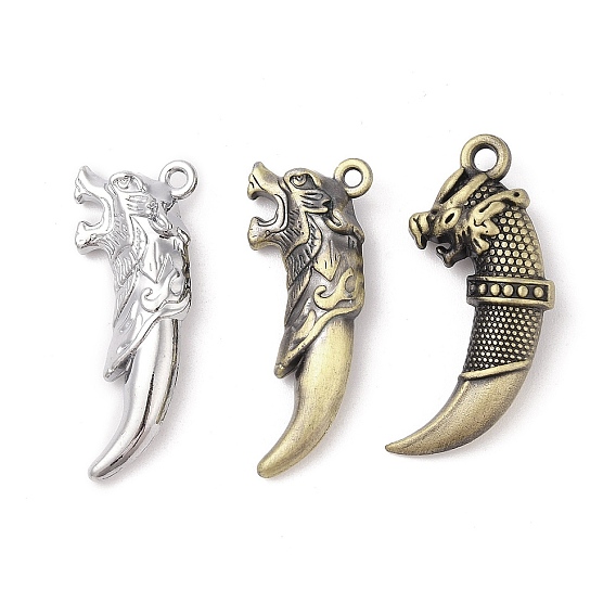 Сплавочные подвески тибетского стиля, оберег волчьего зуба