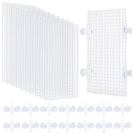 Изоляционная доска для дна аквариума из полипропиленового пластика, с пластиковыми присосками и зажимами из полипропилена