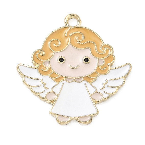 Pendentifs en émail , breloques petites ailes d'ange, or