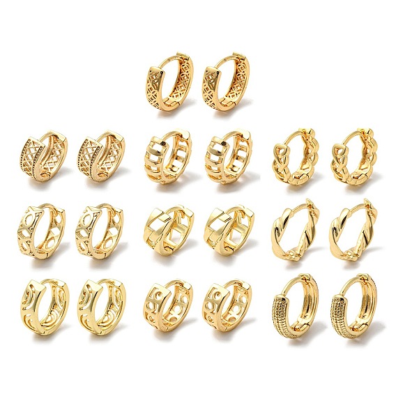 Латунные полые серьги-кольца