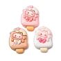 Непрозрачные кабошоны из смолы, овечье мороженое на палочке