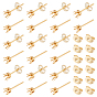 60Pcs 304 Stainless Steel Stud Earring Settings and 60Pcs Ear Nuts