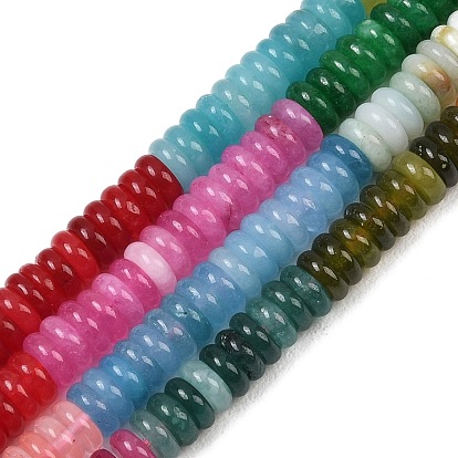 Нити из смешанных драгоценных камней, рондель, разноцветные