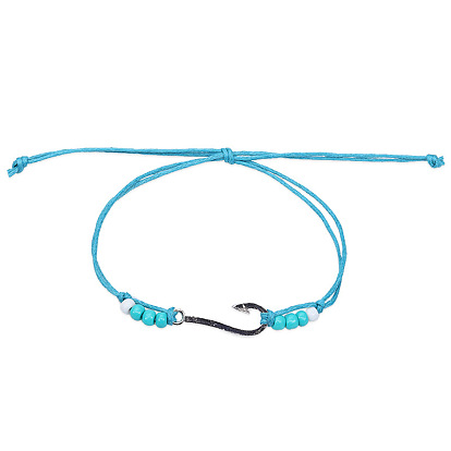 Bohemian Wave Hook Bracelet Handmade Braided Beach Vacation Jewelry