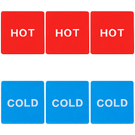 8шт 2 цвета акриловые публичные знаки, маркировка горячей и холодной воды для крана