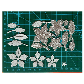 Christmas Flower Carbon Steel Cutting Dies Stencils, for DIY Scrapbooking/Photo Album, Decorative Embossing DIY Paper Card
