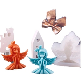 Wing Angel Princess Silicone Mold Angel Fondant Cake Decoration Baking Chocolate Aromatherapy Plaster Candle Mold