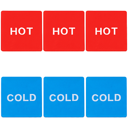 8шт 2 цвета акриловые публичные знаки, маркировка горячей и холодной воды для крана