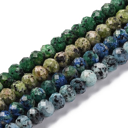 Природных кунжута яшмы бисер нитей, окрашенные, граненые, рондель