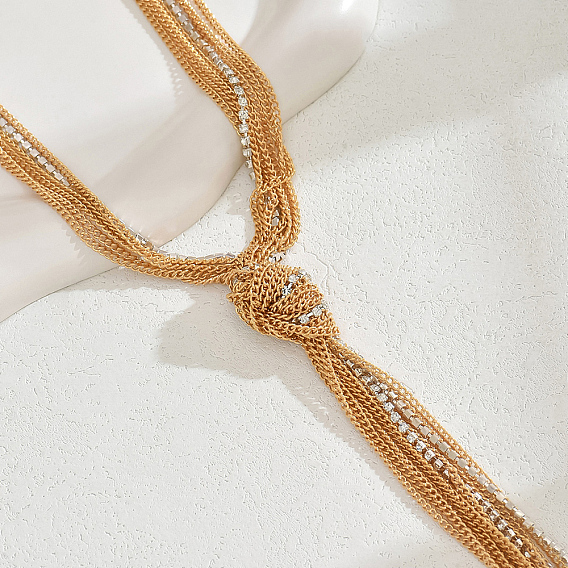 Стильные 201 ожерелья в форме буквы Y из нержавеющей стали с кисточками для женских вечеринок