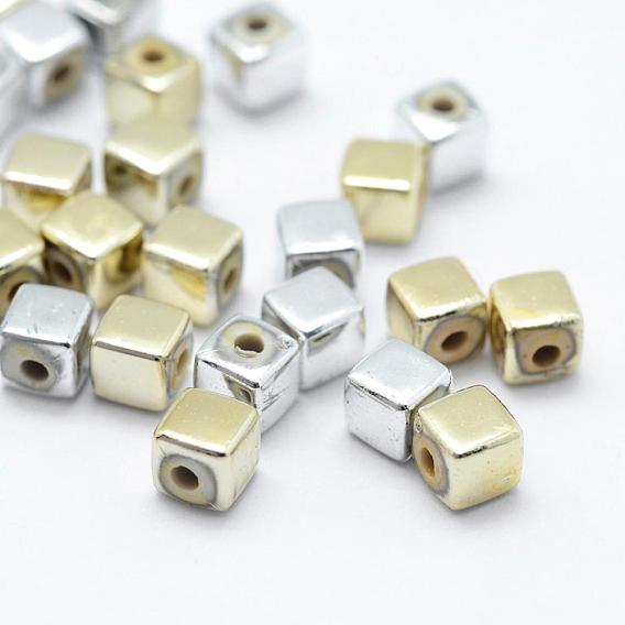 Placage de perles en plastique écologiques, cube