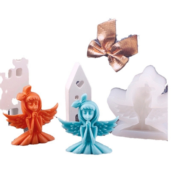 Крыло ангел принцесса силиконовая форма ангел помадка украшение для торта выпечка шоколад ароматерапия гипсовая форма для свечей