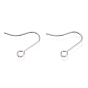 304 Stainless Steel Earring Hooks, Ear Wire, with Horizontal Loop