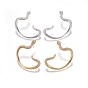 Brass Studs Earrings, with Micro Pave Cubic Zirconia, Snake