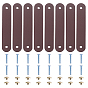 8Pcs PU Leather Cabinet Door Drawer Handle Strap, with 16Pcs Alloy Screw