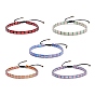 Rectangle Japanese Seed Braided Bead Bracelet, Adjustable Bracelet for Women