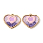 304 нержавеющей стальной эмали подвески, с окрашенного распылением, сердце прелести, ионное покрытие (ip), реальный 18 k позолоченный