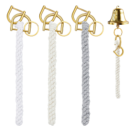 3 шт. подвесные украшения из хлопкового шнура, Сплав с застежками, золотые