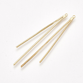 Латунная цепочка со змеиной кисточкой большие кулоны, реальный 18 k позолоченный