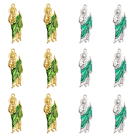 12шт 2 цвета сплав эмаль большие подвески, Сан Джудас Тадео, религия