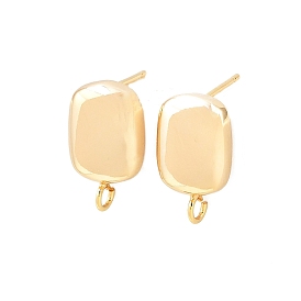 Латунь серьги, прямоугольные