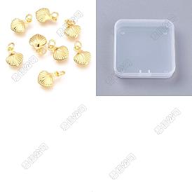 40Stück Messing Charms, langlebig überzogen, mit Sprungring, Schale