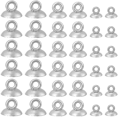 300шт 3 стиль пластиковые бусины колпачки подвески дужки с чашечными штифтами дужки, для подвесных планок