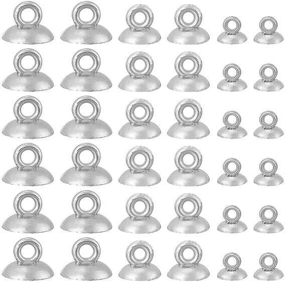 300шт 3 стиль пластиковые бусины колпачки подвески дужки с чашечными штифтами дужки, для подвесных планок