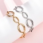304 женские браслеты-цепочки со звеньями из нержавеющей стали, овальные