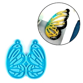 Подвески в виде крыльев бабочки силиконовые формы, формы для литья смолы, для уф-смолы, изготовление ювелирных изделий из эпоксидной смолы