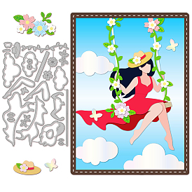 Девушка из углеродистой стали вырубка умирает трафареты, для diy scrapbooking, Фотоальбом, декоративная бумага для тиснения, цвет нержавеющей стали