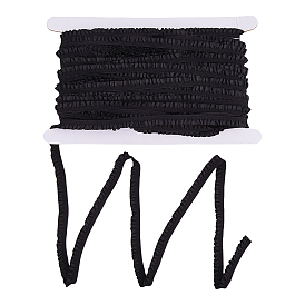 30 ярдов полиэстеровой плиссированной эластичной кружевной отделки, эластичная кружевная лента для отделки бахромы для шитья украшения