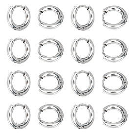 Унисекс 304 серьги-кольца из нержавеющей стали, серьги Huggie с ручной полировкой