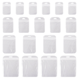 100шт 4 стили прозрачные пластиковые пакеты с застежкой-молнией, многоразовые упаковочные пакеты, прямоугольные