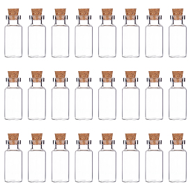 Миниатюрные стеклянные бутылки, с пробками, пустые бутылки желаний, колонка, для аксессуаров для кукольного домика