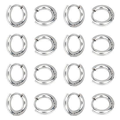 Унисекс 304 серьги-кольца из нержавеющей стали, серьги Huggie с ручной полировкой
