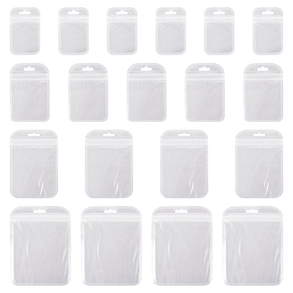 100шт 4 стили прозрачные пластиковые пакеты с застежкой-молнией, многоразовые упаковочные пакеты, прямоугольные